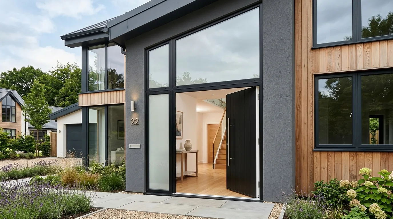 Dual-colour (black outside, white inside) + transom