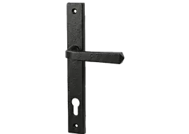 Lift & Turn — Satin Black: Soft-sheen black that hides fingerprints on busy doors.